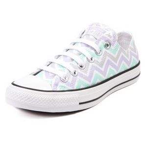 Converse All Star Low Top Chevron Grey, Purple